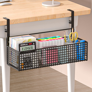 Office Desk <b>Storage</b> Rack Hanging <b>Basket</b> <b>Rectangle</b> Hook Type Organizer For Books And Office Supplies - Product Image 3