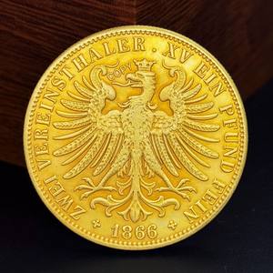 Moneda Conmemorativa del Taler Alemán de Frankfurt de 1866, Artículo Coleccionable Clásico Más Vendido - Product Image 1