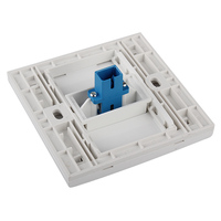 SeTo STP 86 Tipo Panel Óptico de Una Salida SC, Placa de Pared, Conector Keystone, Placa Frontal de Fibra Óptica Negra ISO/IEC11801 CE