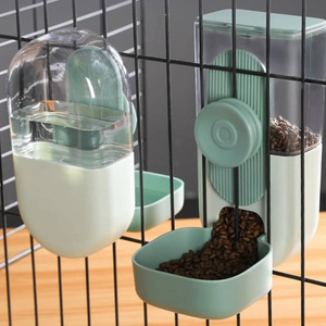 Nuovo piccolo animale Pet gabbia appeso bottiglia di acqua bevitore e mangiatoia per il <span class=keywords><strong>cane</strong></span> criceto coniglio gatto - Product Image 6