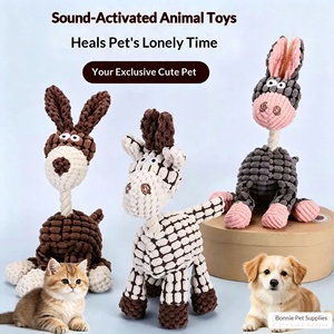 Juguetes de Peluche Duraderos e Indestructibles DNX para Perros con Sonidos, Diseños Lindos de Burro/Agno - Accesorios Interactivos para Mascotas - Product Image 4
