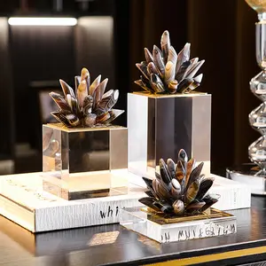 Doğal mor kristal dekorasyon modern ışık lüks high-end şarap dolabı kurşun ofis eve taşınma hediye