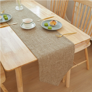 Runner da Tavola Elegante in Lino per Decorazioni di Matrimoni e Feste, Tovaglia di Lusso in Tinta Unita per Sala da Pranzo o Accessori da <span class=keywords><strong>Cucina</strong></span> - Product Image 6