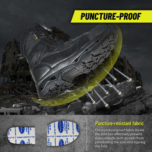 รองเท้าบูทสู้รบสำหรับผู้ชายรองเท้าหนังแท้ผูกเชือกได้อย่างรวดเร็ว - Product Image 5