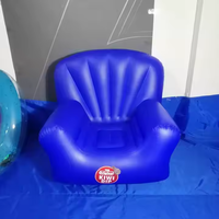 Chaise gonflable bleue de canapé de salon en stock à vendre