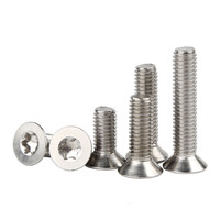 Vente en gros M2M3M4M5M6M8M10 vis torx à tête fraisée acier inoxydable 304 316 boulons torx à tête plate