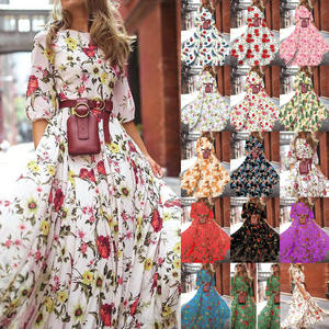 Oferta en Vestido Largo Bohemio con Estampado Floral para Mujer, Talla Grande, Estilo Casual Sexy para Calle - Product Image 5