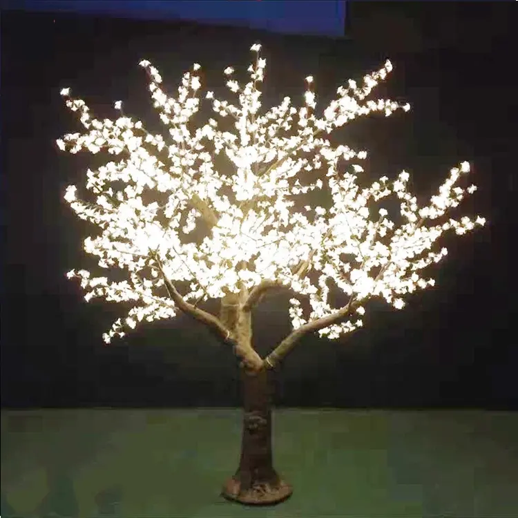 Vườn Ngoài Trời Màu Đỏ Trắng Giáng Sinh Kỳ Nghỉ Trang Trí Hoa Chiếu Sáng Lên Cành Nhân Tạo Hoa Anh Đào Led Tree