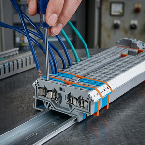 Elmex KPY G DIN RAIL MOUNTED SPRING CLAMP SCREWLESS <b>TERMINAL</b> BLOCKS CONNECTORS - Product Image 2