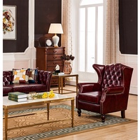 Nouveau fauteuil d'appoint en cuir, fauteuils à haut dossier en cuir, canapé en cuir