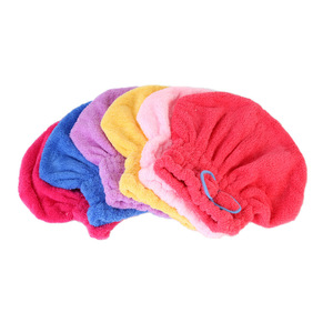 Gorro de secado rápido de forro polar coral grueso para mujer, diadema absorbente, nuevo gorro de ducha con lazo al por mayor - Product Image 3