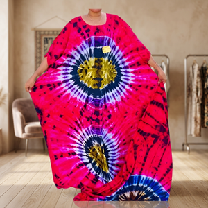 Summer Elegant <b>Long</b> Tie Dye <b>Kaftan</b> <b>Dress</b> for Ladies Sleeveless Full Body Cover Lace Decorated <b>Kaftans</b> Direct From India - Product Image 3