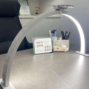 New U Shape LED Aluminum Alloy <b>Nail</b> <b>Desk</b> Lamp Half Moon Professional Manicure Fill Light Home <b>Nail</b> Art Gel Curing - Product Image 1