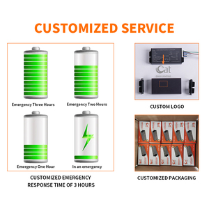 3-60W Bảng điều chỉnh xuống ánh sáng tại chỗ dẫn GU10 đèn Dải khẩn cấp <span class=keywords><strong>Kit</strong></span> với Dimmable dẫn lái xe đầu ra kép 230V đầu vào nhựa trường hợp - Product Image 2