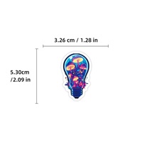 56 pegatinas de PVC impermeables con diseño de dibujos animados de bombillas, para decoración DIY de fundas de teléfono, cuadernos y vasos.