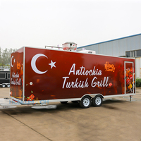 Remorque alimentaire mobile commerciale Honlu 4m avec équipement de cuisine entièrement en acier inoxydable, chariot BBQ personnalisé