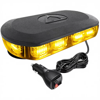 Barre lumineuse de secours sur le toit, 72 LED ambre, mini balise de sécurité, clignotant d'avertissement, 12-24V, montage magnétique OLIVER