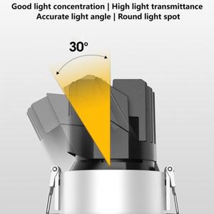 Ecolux 12W Downlight LED Ajustable Corps en aluminium <span class=keywords><strong>noir</strong></span> Cob <span class=keywords><strong>Spot</strong></span> 3500K IP20 Embedded Cob Spotlight Encastré Design - Product Image 4