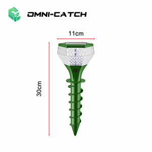 Al Aire Libre LED impermeable Sonic Spikes Solar Powered Ultrasonic Animal Repelente para serpiente Chipmunk - Product Image 5