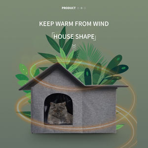 Résistant aux intempéries Extérieur Intérieur Chats Pliable Chaud Sauvage <span class=keywords><strong>Abri</strong></span> Amovible Doux Tapis Chauffant <span class=keywords><strong>Chat</strong></span> Maison - Product Image 2