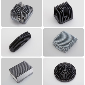 Top Cup Metal Heat Sink Aluminum Die Casting Parts Custom Size Black Industrial Cooling Component - Product Image 1