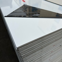 Panneau composite en aluminium de couleur noire mat noir ACP noir brillant ACM feuille d'usine avec des prix bon marché