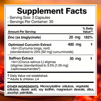 Vitahall OEM Private Labels Premium Quality Happy Saffron Plus Capsules 90 Compléments à base d'extraits de plantes pour l'énergie des adultes