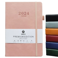 Agenda-planificateur de luxe A5 en cuir à couverture rigide avec reliure cousue, pages personnalisables 2026, élastique, cadeau personnalisé