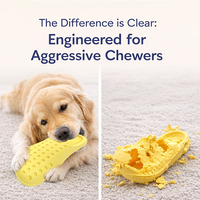 Jouet à mâcher pour chien en silicone de qualité alimentaire avec logo personnalisé, résistant aux morsures, pour le nettoyage des dents molaires