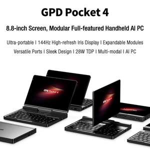 <span class=keywords><strong>Mini</strong></span> Laptop Original <span class=keywords><strong>GPD</strong></span> Pocket 4, Computadora de 8.8 Pulgadas, 16GB+1TB, Windows 11 Home, AMD Ryzen 7 8840U, <span class=keywords><strong>PC</strong></span> Portátil con IA - Product Image 2
