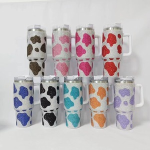 Tumbler <span class=keywords><strong>da</strong></span> Viaggio in Acciaio Inox <span class=keywords><strong>da</strong></span> 40oz con Manico e Cannuccia, Stampa Natalizia Personalizzata <span class=keywords><strong>Grinch</strong></span> Leopard Tie-dye, Vendita all'Ingrosso - Product Image 5