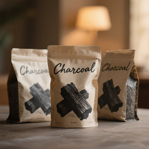 5kg 10kg 15kg than nướng than Túi tùy chỉnh in nhiều lớp than bánh Kraft Túi Giấy than bao bì túi - Product Image 6