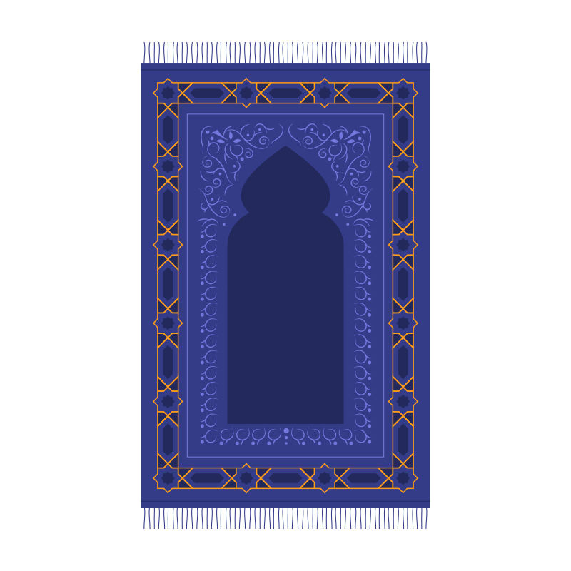 Muslim Mat Prayer Memory Foam Printed
