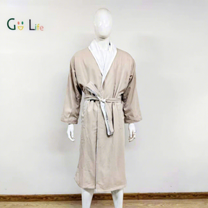 Albornoz promocional de lujo para hombre <span class=keywords><strong>Gabardina</strong></span> Batas de baño de doble capa Mujeres - Product Image 1