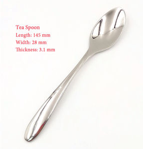 Ustensile de Chef cuisine en acier inoxydable, de bonne qualité, couverts de maison, cuillère à soupe, finition complète, poli émoussée approuvée CE - Product Image 1