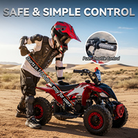 Quad électrique 49C tout-terrain ATV 25 mph max, régulateur parental 3 vitesses, freins hydrauliques et pneus tout-terrain, acier ES6015K