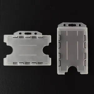 Durable Card Holder Lanyard Work ID Lanyard With Plastic Holder 3 Slots