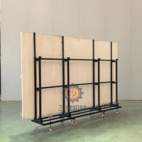 Présentoir mobile SANDE pour dalles avec roulettes, support d'exposition pour dalles de pierre, chariot de présentation pour dalles de quartz, présentoir de salle d'exposition pour dalles de marbre