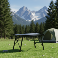 Table de camping pliable stable, plateau multi-couches imperméable pour le camping en plein air, le pique-nique, la pêche, les rassemblements familiaux