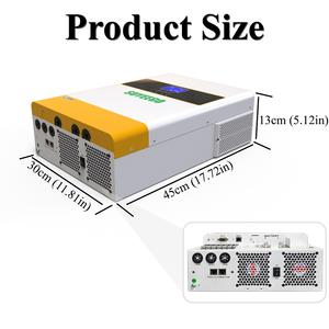 SUYEEGO <span class=keywords><strong>6</strong></span>.2KW 48V Inversor Solar Híbrido de Operação Paralela Pura Onda Senoidal Embutido MPPT 120A Carregador Solar Inversor - Product Image 4
