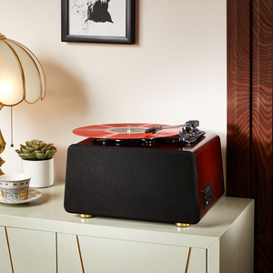 Tourne-disque Portable <span class=keywords><strong>sans</strong></span> <span class=keywords><strong>fil</strong></span>, phonographe LP avec haut-parleurs stéréo intégrés, tourne-disque à 3 vitesses, lecteur en <span class=keywords><strong>vinyle</strong></span> - Product Image 2