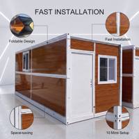 Maison conteneur pliable moderne de 20 pieds, préinstallée, électrique, modulaire, portable, pour bureau de chantier temporaire, clinique, secours en cas de catastrophe