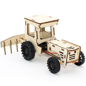 Kit de arado de tractor de madera, juguete educativo de ciencia de montaje manual para niños, aprendizaje STEM de 4 a 6 años - Product Image 1