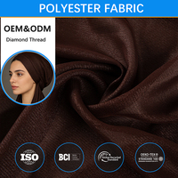 Tissu en polyester 2507 satiné côtelé diamanté teint en fil pour Jilbab et Khimar – Respirant, doux, fluide et tombant parfaitement – Vente en gros