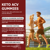 Expédition rapide, vitamines pour adultes en gommes, complément alimentaire, augmente l'énergie, contrôle la faim, sans sucre, 1500 mg, Keto ACV Digestif