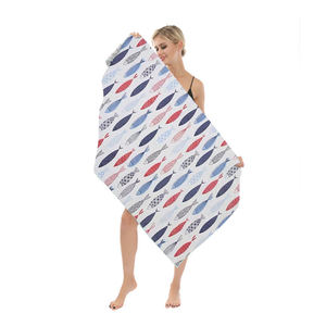 Serviette en microfibre d'été, imprimée en polyester, séchage rapide, hypoallergénique, serviette de plage, de sport en plein air, taille/design/forme personnalisable - Product Image 1