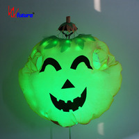 Costume de mascotte citrouille gonflable LED pour Halloween, idéal pour spectacle sur scène, défilé nocturne, carnaval, performance de cosplay et accessoire de spectacle