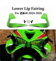 Pour Kawasaki ZX-6R 2024-2026 : Carénage inférieur, Spoiler avant, Aileron latéral en ABS, finition mate ou brillante, fibre de carbone, aérodynamique