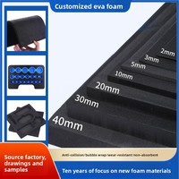 Plaque de mousse EVA acrylique double face, bande de protection antichoc pour emballage, bandes d'éponge à encastrer 38-80C, approvisionnement direct usine