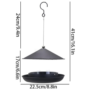 Mangeoire à oiseaux JH-Mech 1,8 L grande capacité pour oiseaux sauvages, imperméable, pour petits animaux sauvages, à suspendre en extérieur - Product Image 2